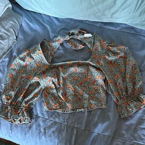 Sienna Sky Floral Puff Sleeve Blouse